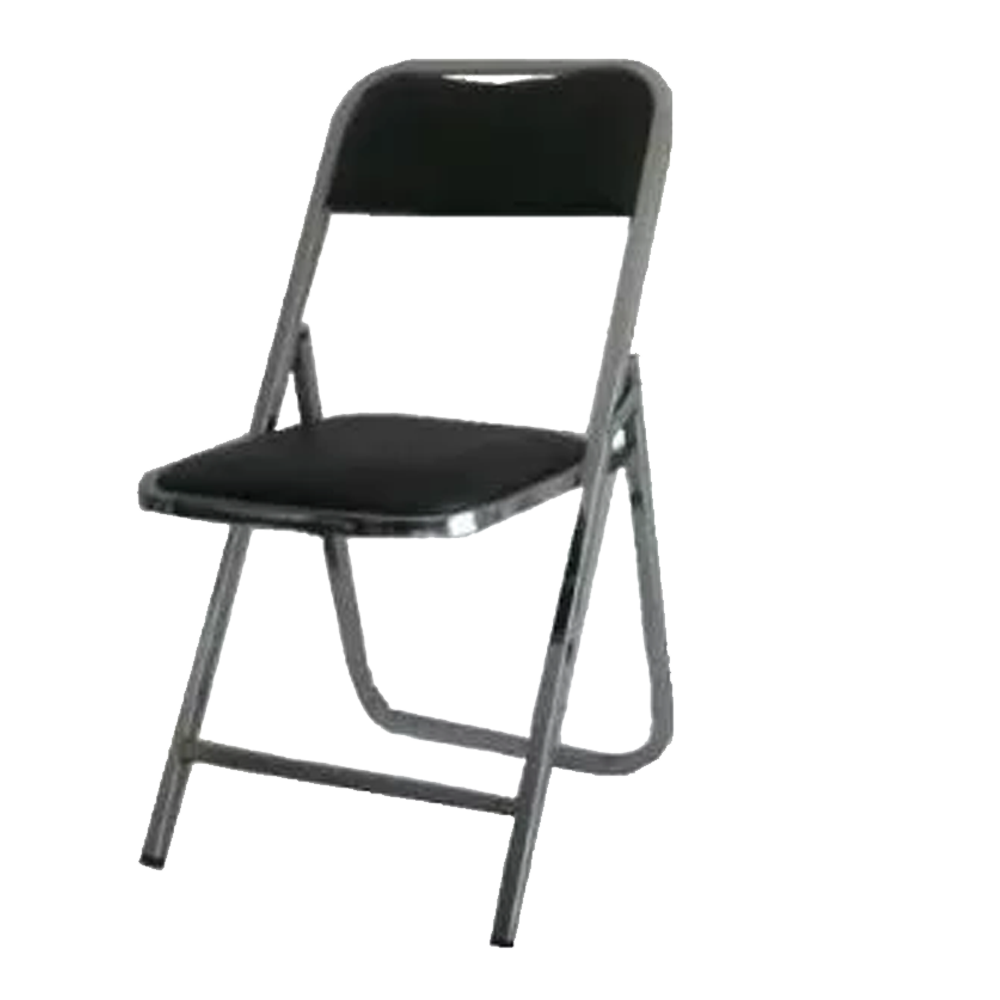 Silla de escritorio plegable sin ruedas, cómoda silla de oficina, sillas  mecedoras ligeras para eventos negros, marco de acero, asiento tapizado de